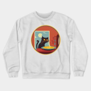 Cat Hypnotized by Spaghetti Crewneck Sweatshirt